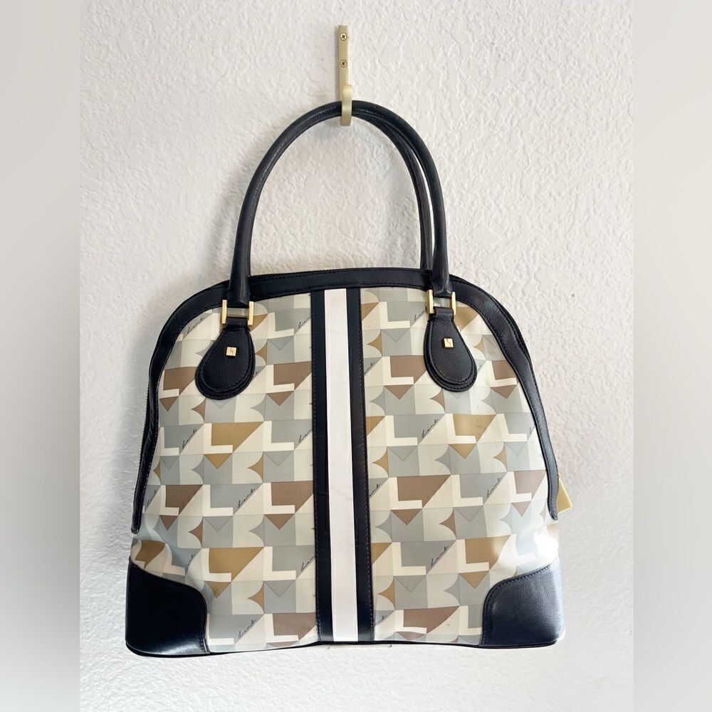 L.A.M.B. by Gwen Stefani Y2K Marsala Cambridge bowling bag style handbag - Picture 11 of 16